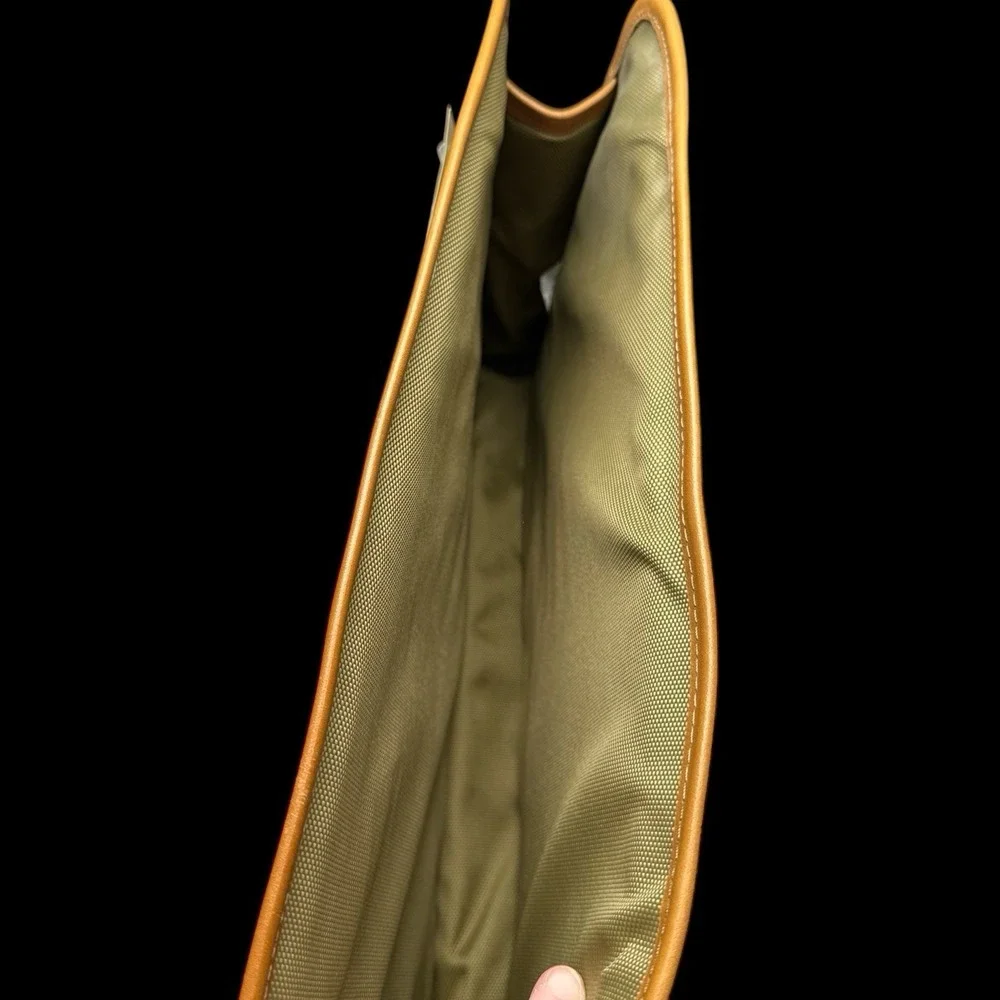 Hartmann Luggage - Computer Sleeve - Khaki/Olive - Tan Leather Trim - 14x9 3/4‎